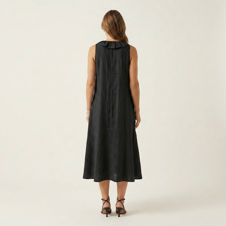 Vicky | Abito Maxi Senza Maniche con Rouches
