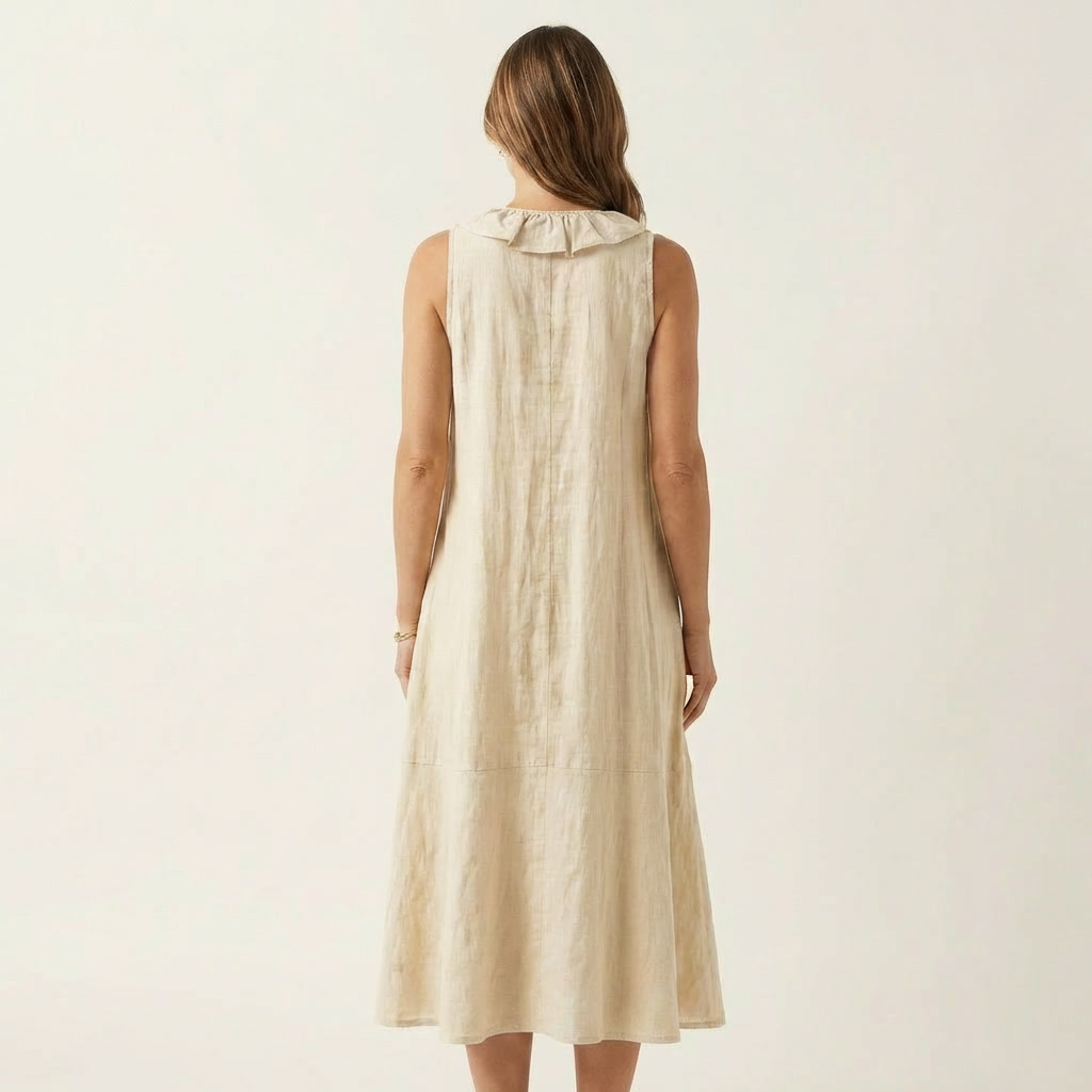 Vicky | Abito Maxi Senza Maniche con Rouches